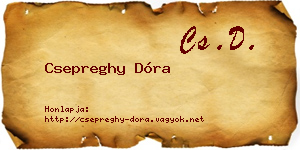 Csepreghy Dóra névjegykártya