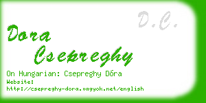 dora csepreghy business card